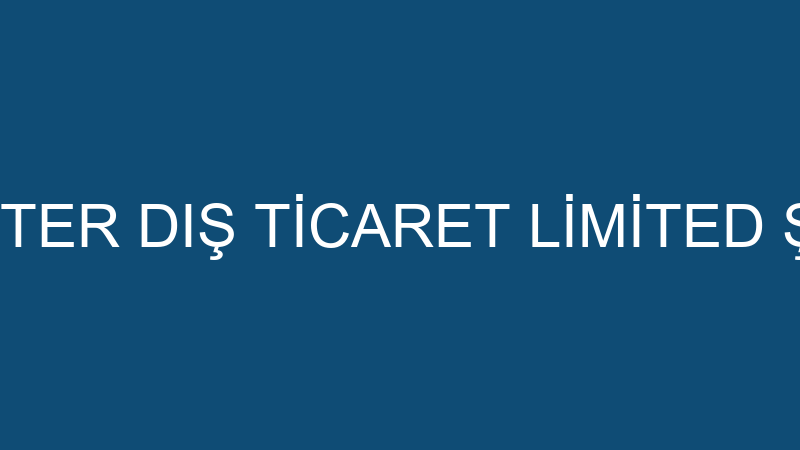 3D MELTER DIŞ TİCARET LİMİTED ŞİRKETİ