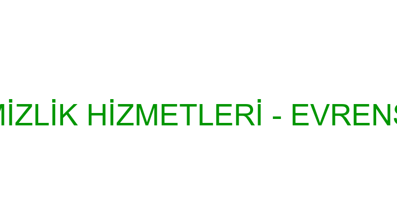 EVRENSEL TEMİZLİK HİZMETLERİ - EVRENSEL TEMİZLİK V