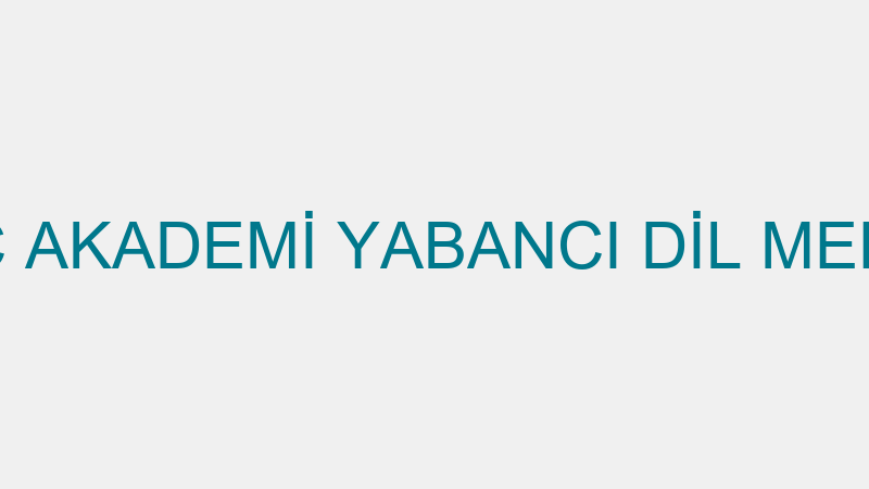 GENÇ AKADEMİ YABANCI DİL MERKEZİ