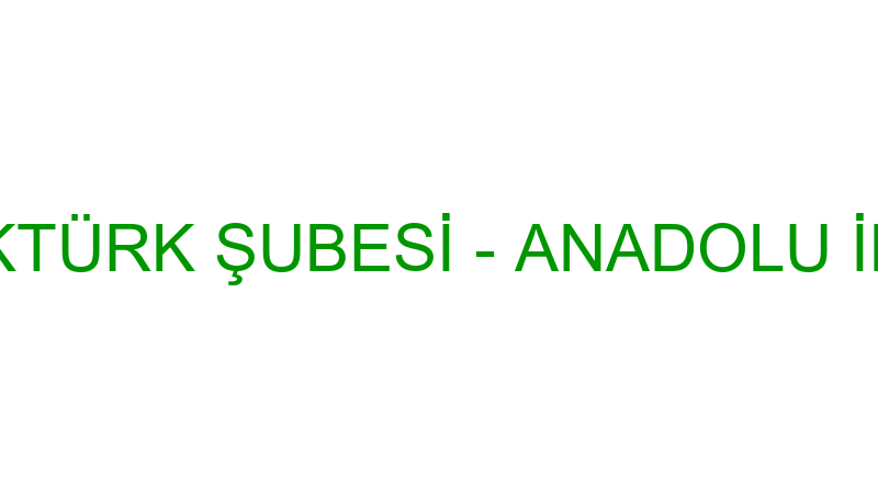 AQUA TOTS GÖKTÜRK ŞUBESİ - ANADOLU İMAJ SANAT FİLM
