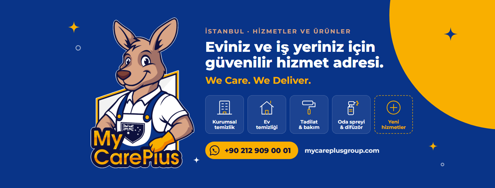 Ev ve iş yeriniz için hizmet grubu: temizlik, tadilat & bakım.