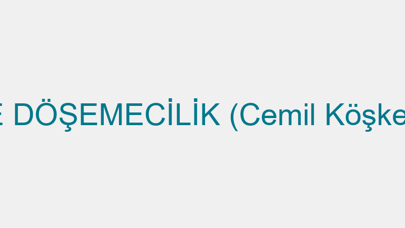 Özde Döşemeci̇li̇k (Cemi̇l Köşkeroğlu) — Su Tesisatı Döşeme ve Yenileme