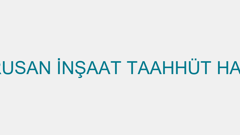 Korusan - Korusan İnşaat Taahhüt Hazır Sıva Boya İ