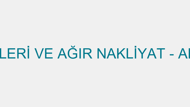 Arge Vi̇nç İşleri̇ Ve Ağır Nakli̇yat - Ar-Ge Vi̇nç İşl