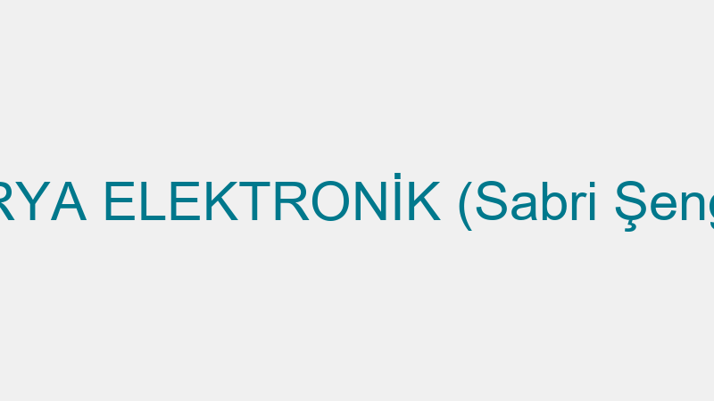 Derya Elektroni̇k (Sabri̇ Şengöz)