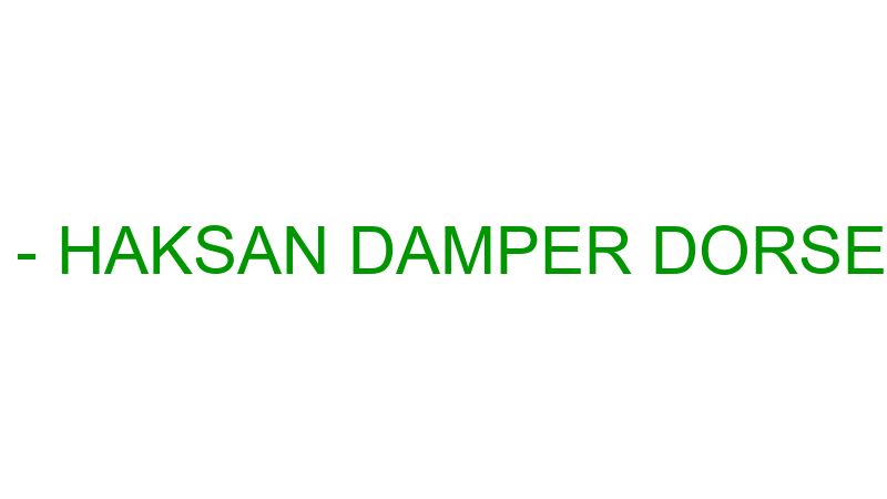Haksan Damper - Haksan Damper Dorse Şase Maki̇na Sa