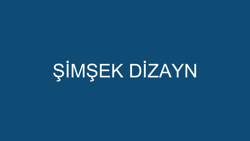 Şi̇mşek Di̇zayn