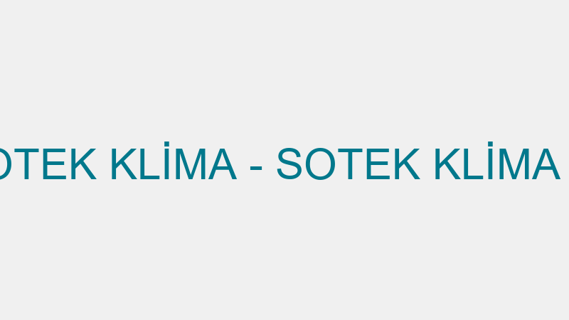 Coolertech Sotek Kli̇ma - Sotek Kli̇ma Soğutma İzola