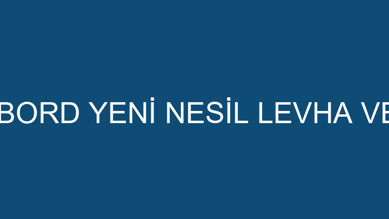 Ekobord - Ekobord Yeni̇ Nesi̇l Levha Ve Duvar Si̇stem