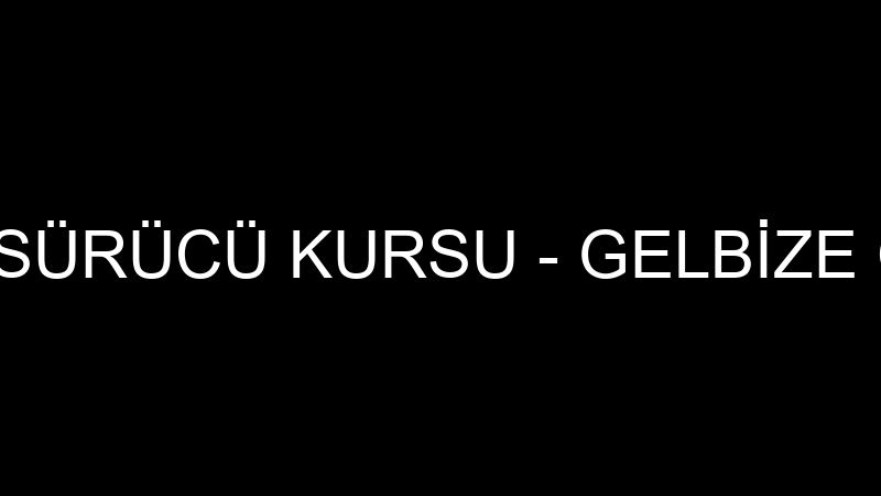 Özel Gelbi̇ze Sürücü Kursu - Gelbi̇ze Özel Eği̇ti̇m Hi̇