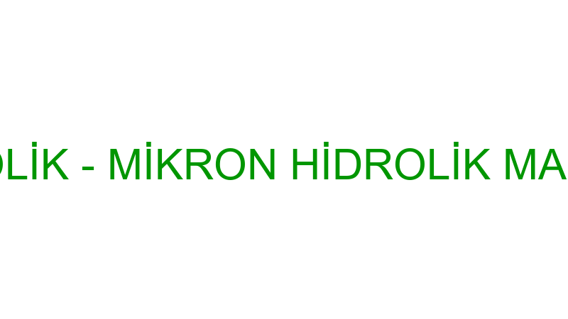 Mi̇kron Hi̇droli̇k - Mi̇kron Hi̇droli̇k Maki̇na San.ti̇c.l — Vinç