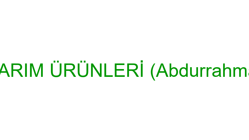 Kara Tarım Ürünleri̇ (Abdurrahman Kara)