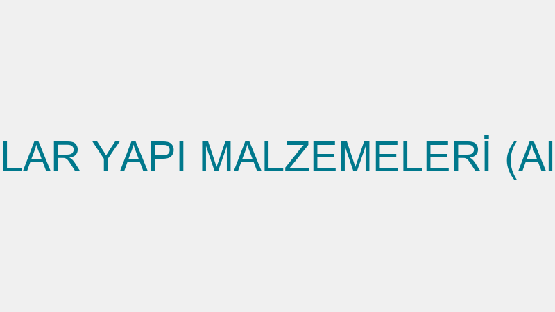 Yalçınlar Yapı Malzemeleri̇ (Ali̇ Yalçın)
