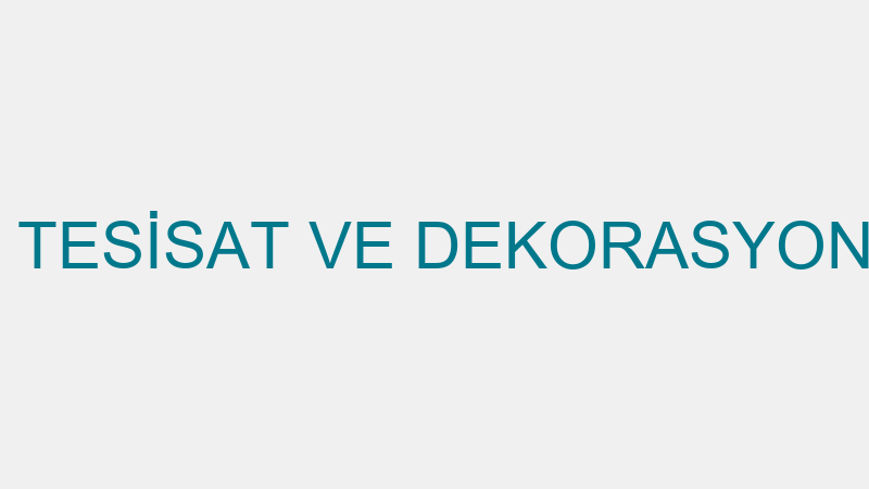 Öztürk Sıhhi̇ Tesi̇sat Ve Dekorasyon (Nazi̇m Öztürk)