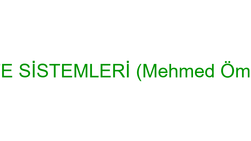 Ada Tente Si̇stemleri̇ (Mehmed Ömer Çolaker)