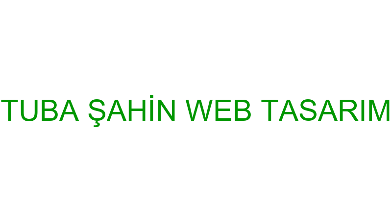 Tuba Şahi̇n Web Tasarım