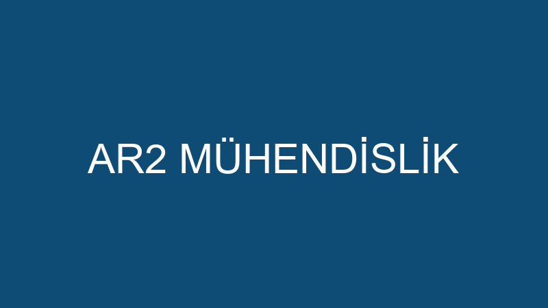 Ar2 Mühendi̇sli̇k profil fotoğrafı
