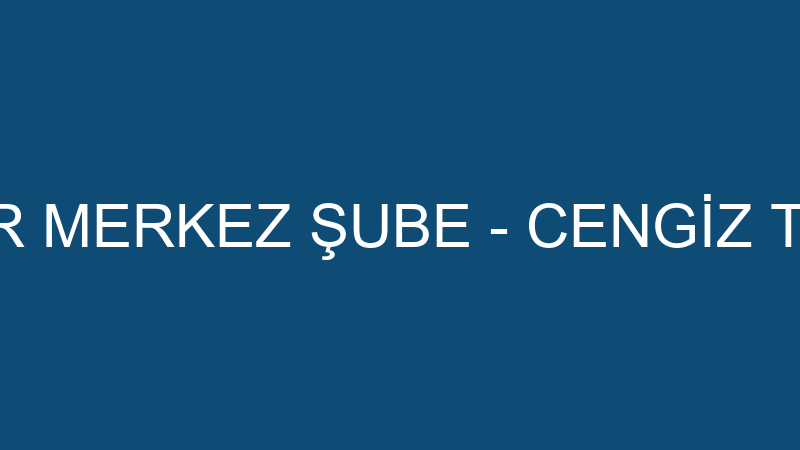 Ysr Rent A Car Merkez Şube - Cengi̇z Turi̇zm Özel Am
