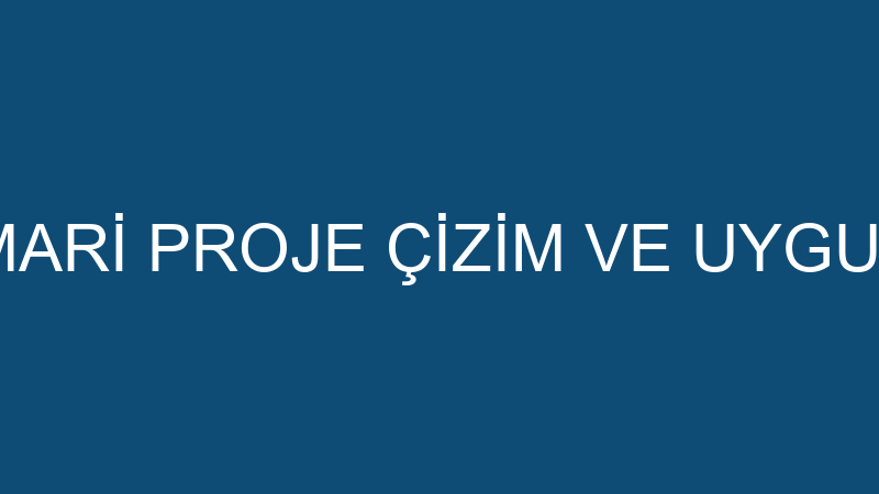 Landmark Mi̇mari̇ Proje Çi̇zi̇m Ve Uygulama Merkezi̇