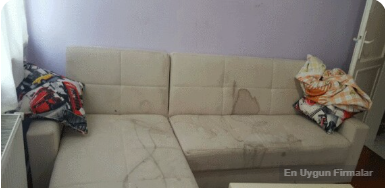 2 Üçlü Koltuk, 2 Tekli Koltuk ve 1 L Koltuk + Puf Yıkama Hizmeti